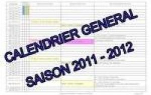 Le Calendrier de la saison 2011/2012 est connu!