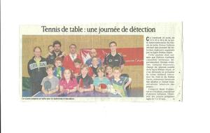 Journée Détection Ligue Rhône Alpes de Tennis de Table (Avril 2013)