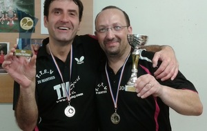 Le doublé Manthenois lors du Trophée Vétérans (-1299 points) Départemental 2014. A gauche le vice champion Florian Gilles et à droite le vainqueur Stéphane Poirel