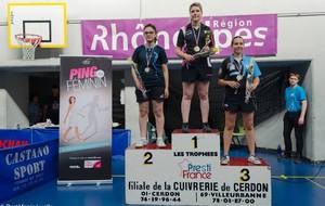 Amélie Noir Championne Rhône Alpes par classements 2015 (tableau F5)
