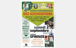 Forum Intercommunal des Associations à Epinouze (9h à 13h)