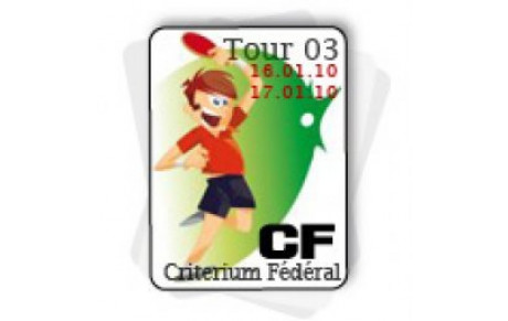 3e Tour du Criterium Fédéral le 17 Janvier