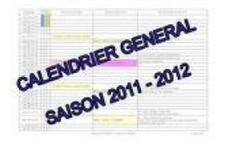 Le Calendrier de la saison 2011/2012 est connu!