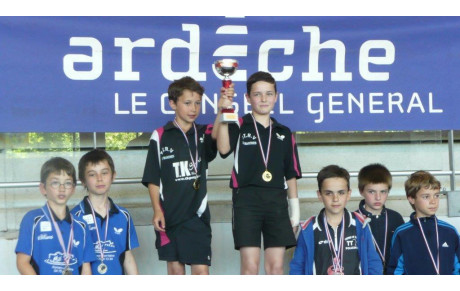 3 champions en simple et 3 en double aux finales par catégories Drôme Ardèche!