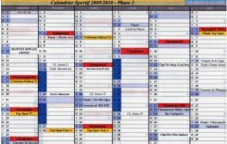 Calendrier Sportif 2009/2010